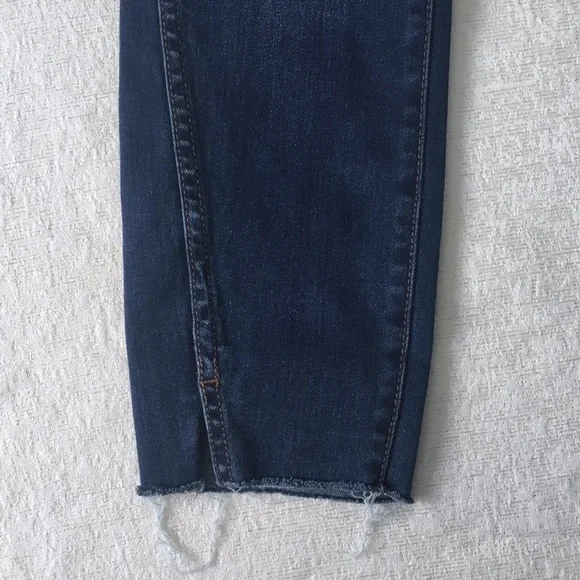 Pilcro And The Letterpress Mid-Rise Skinny Jeans Woman’s Size 30 Blue Slit Hem - Picture 7 of 16